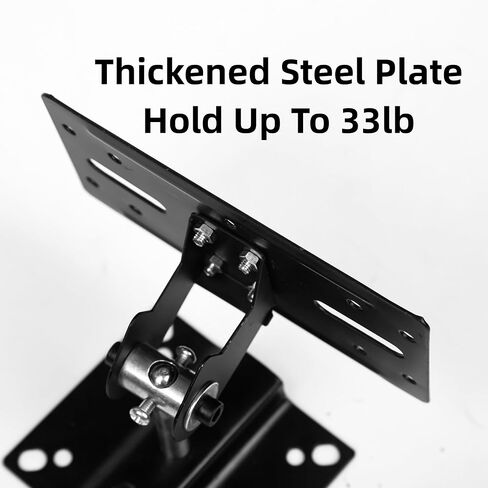 دعامة تثبيت على السقف لمكبر الصوت، حامل حامل مكبر الصوت، حامل حامل مكبر صوت خلفي قابل للدوران والإمالة، عالمي لمكبرات الصوت الفضائية يدعم ما يصل إلى 33 رطل عبوتين، أسود in Kuwait