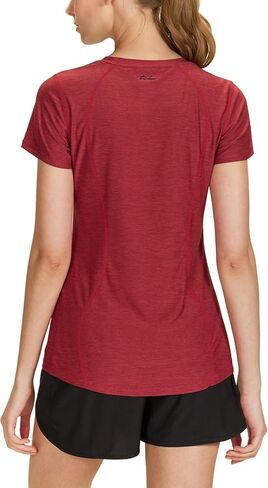 TSLA Women's Athletic Short Sleeve Shirts, Stretch Dri Workout Running Top, UPF 50+ UV Protection Round Neck Shirt in Saudi Arabia
