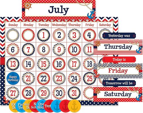 Teacher Created Resources Nautical Calendar Bulletin Board Display Set in Saudi Arabia