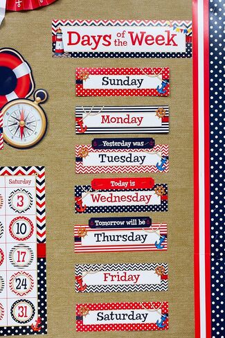 Teacher Created Resources Nautical Calendar Bulletin Board Display Set in Saudi Arabia