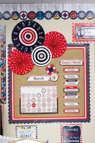 Teacher Created Resources Nautical Calendar Bulletin Board Display Set in Saudi Arabia