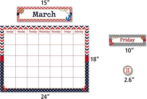 Teacher Created Resources Nautical Calendar Bulletin Board Display Set in Saudi Arabia