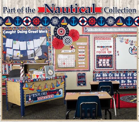 Teacher Created Resources Nautical Calendar Bulletin Board Display Set in Saudi Arabia