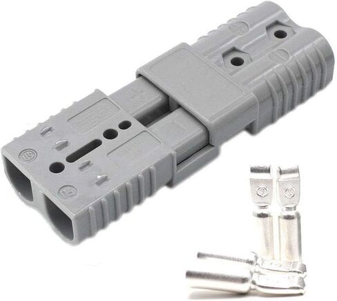 2Pcs Gray Battery Quick Connect Disconnect Electrical Plug 175A 1/0AWG for Recovery Winch or Trailer w 4 Pcs Terminal pin in Saudi Arabia