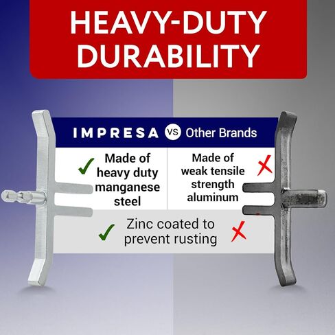 IMPRESA Ratchet Strap Winder for Drill - Steel Drill Strap Rollers for Flatbeds, Trucker Straps & Trailer Winch Straps - Fits Impact Drivers & Most Drill Accessories - for Up to 4 Inch Ratchet Straps in Kuwait
