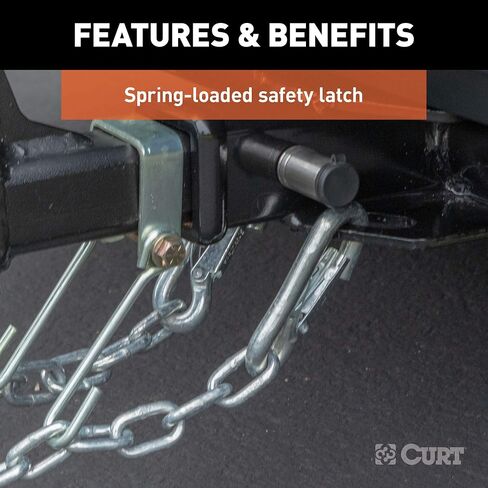 CURT 81288 Snap Hook Trailer Safety Chain Hook Carabiner Clip, 9/16-Inch Diameter, 5,000 lbs in Saudi Arabia