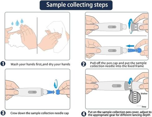 مجموعة أدوات اختبار الهيموجلوبين من URIT مع 25 شريط اختبار الهيموجلوبين، جهاز اختبار الهيموجلوبين، مجموعة اختبار الهيموجلوبين المنزلية الكاملة، دقيقة وسريعة للحصول على نتيجة. in Kuwait