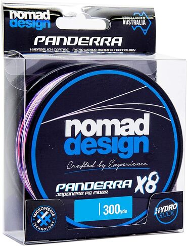 Nomad Design PANDERRA Cyan X8 Braid, Premium PE Fiber Fishing Line with Micro Weave Technology, Hydroslick Coating, and Increased Casting Distance. in Kuwait
