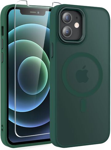 حافظة WRJ مغناطيسية غير لامعة لهاتف iPhone 13/iPhone 14 مقاس 6.1 بوصة، حافظة iPhone 15 [مناسبة لـ Magsafe] [حماية من السقوط من الدرجة العسكرية] حافظة حماية نحيفة شفافة مضادة للصدمات ومضادة لبصمات الأصابع - أزرق in Kuwait