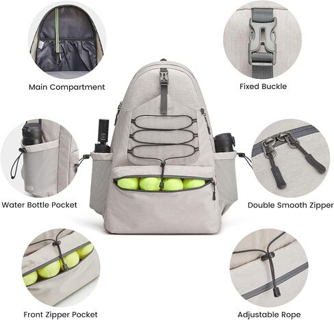 G4Free Tennis Bag, Tennis Backpack for Women Men, Large Pickleball Bag, Holds 4 Rackets with Shoe Compartment in Saudi Arabia