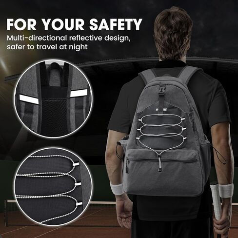 G4Free Tennis Bag, Tennis Backpack for Women Men, Large Pickleball Bag, Holds 4 Rackets with Shoe Compartment in Saudi Arabia