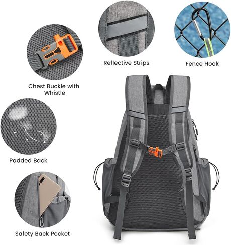 G4Free Tennis Bag, Tennis Backpack for Women Men, Large Pickleball Bag, Holds 4 Rackets with Shoe Compartment in Saudi Arabia