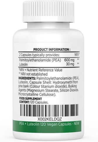 Palmitoylethanolamide Pea Supplement 600mg - Micronized Pea Supplements 99% - 2 Months Supply - Advanced Natural Support for Joint Comfort in Saudi Arabia