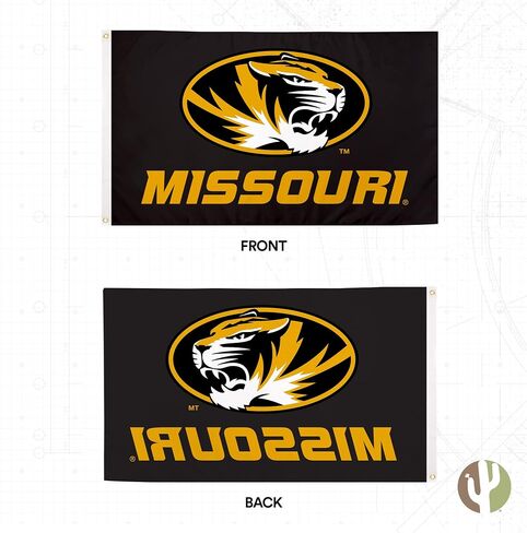 Desert Cactus University of Missouri Flag Tigers MU Mizzou Flag Banners 100% Polyester Indoor Outdoor 3x5 feet Flags (Style 3) in Saudi Arabia