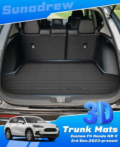 Cargo Liner for Honda HR-V 2023 2024 HRV Hybrid Accessories TPE Cargo Mat All Weather HRV Rear Cargo Trunk Mat Waterproof Black in Saudi Arabia
