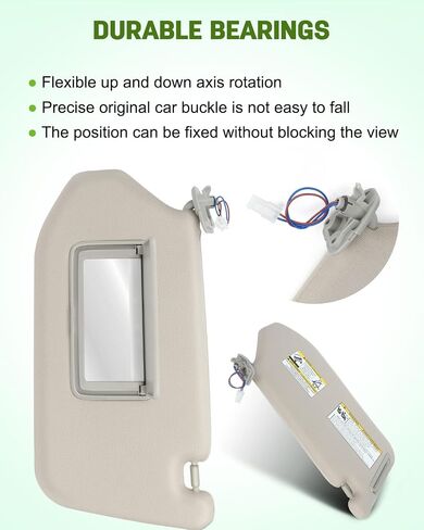 SCITOO Tan Beige Left & Right Interior Sun Visor fit for Nissan Pathfinder 2013-2019 for Infiniti QX60 2014-2017 for Infiniti JX35 2013 with Sunroof (OE:96401-9PB0A,96400-9PB0A) in Saudi Arabia