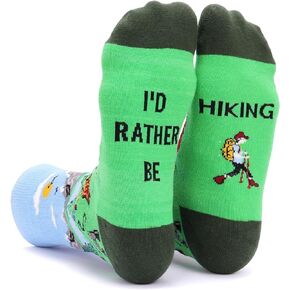 Theme Funny Novelty Socks for Christmas Gifts, I’d Rather Be Crazy Crew Cotton Scoks