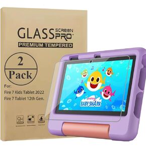 2 Pack Screen Protector for 7 2022 Kids 7" Tablet, Tempered Glass Film