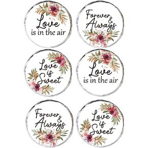 270 PCS Watercolour Flowers Wedding Stickers,3 Design Self Adhesive Circle Label Stickers, Wedding Envelope Seals Candy Stickers,Wedding Party Chocolate Stickers.(FJ-t11)