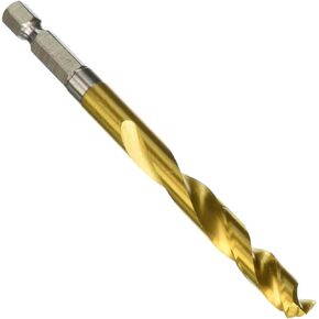 Milwaukee 48-89-4617 Impact Drill Bit, 5/16 in Dia, 4.37 in OAL, Twist Flute, 1/4 in Dia Shank, Hex Shank Titanium-Coated