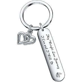 De&ai Fitness Gym Gift Lose Weight Inspirational Jewelry Running Keychain Trainer Gift Runner Jewelry Exercise Jewelry Outdoor Sport Keychain Lose Weight Keychain (Lose Weight Keyring)