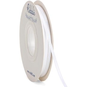 Ribbli Double Faced White Satin Ribbon,1/8" x Continuous 50 Yards,Use for Bows Bouquet,Gift Wrapping,Floral Arrangement
