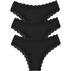 Stripe & Stare Brazilian Brief Panty Pack, Brazilian Panties for Women (XS-X1)