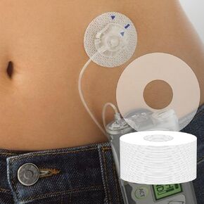 Universal Adhesive Patches for CGM and Insulin Pumps, 0.8-Inch Hole, 20 Pack Waterproof 10-14Days & Breathable Clear Patches, Pre-Cut Adhesive Tape, CGM Protection,Skin-Friendly Patches.