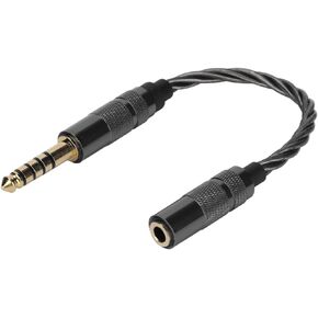 Silver Plated Audio Adapter Cable 4.4mm Balanced Male to 3.5mm Stereo Female Adapter Headphone Cable for NW‑ZX507 DMP‑Z1 NW‑ZX300A NW‑WM1Z