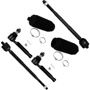 SCITOO 6-PC SET Front Suspension Control Arm Kit - Fit For Nissan Quest Outer Tie Rod End Inner Tie Rod End Steering Rack Boots