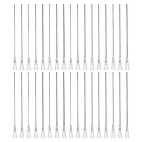 uxcell Industrial Blunt Tip Dispensing Needle with Luer Lock for Liquid Glue Gun, 16G 3-1/5", 40 Pcs (White)