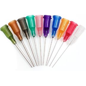 All Gauge 1 Inch Blunt Tipped Dispensing Needles, Luer Lock, 10 Count