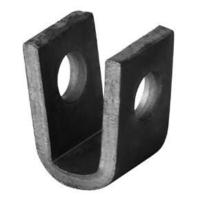 4 Pack Weld On Formed Clevis Mount Bracket, 2-3/4" Tall Trailer Alex Front Hangers for 3/4" Slipper Springs, Heavy Duty Plain Steel A36 U Shaped Chromoly Rod End Clevises, Thick 5.7 mm