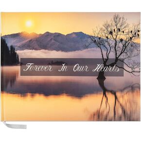 TAOPE Funeral Guest Book,Funeral Guest Book for Memorial Service,Guest Book for Funeral,Celebration of Life Guest Book,10.2" x 7.8",Guest Sign in Book(Sea and Sky)