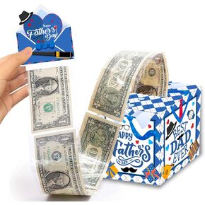 Happy Father's Day Money Pull Box for Cash Best Dad Ever Money Box for Cash Pull Surprise Gift Box for Father's Day Birthday Party Money Box