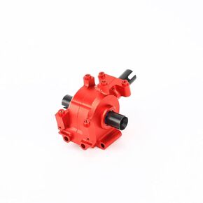 RCAWD Full Metal Gear Front Transmission Module Set 1/10 LOSI Baja Rey Rock Racer Upgrade Parts(Red)