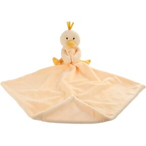 Apricot Lamb Stuffed Animals Security Blanket Yellow Duck Infant Nursery Character Blanket Luxury Snuggler Plush(Yellow Duck, 13 Inches)