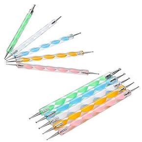 5 PCS Ball Styluses Dotting Tool Set for Embossing Pattern Clay Sculpting Carving Modeling Tools Nail Art