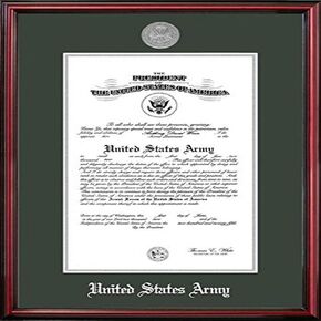 Campus Images ARCPT0028x10 Army Certificate Petite Frame with Silver Medallion, 8" x 10"