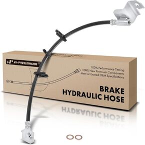 A-Premium Front Driver Brake Hydraulic Hose Compatible with Select Ford, Lincoln and Jaguar Models - Thunderbird 2002-2005, S-Type SType 2000-2002, LS 2000-2006 - Replace# 6W4Z2078BA