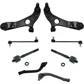 TRQ Front Control Arm Ball Joint Sway Bar Link Tie Rod Steering Suspension Kit 8pc Compatible with 2012-2014 Hyundai Azera 2012-2013 Sonata 2014-2016 Kia Cadenza 2012-2015 Optima