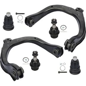 BRTEC Front Upper Control Arms Upper & Lower Ball Joints for 2002 2003 2004 2005 2006 2007 2008 2009 GMC Envoy 2004-07 Buick Rainier 2003-06 Chevrolet SSR Upper Control Arm