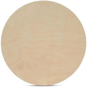 Wood Circle Disc 6 inch Diameter, 1/2 inch Thick, Birch Plywood, Pack of 5 Unfinished Round Wooden Circles for Crafts by Woodpeckers