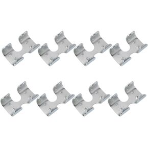 8PCS 1/2'' Galvanized Heavy Duty Double Rope Clamp Heavy Duty Rope Clamps Double Rope Clamps Braided Rope Metal Loop End Clips