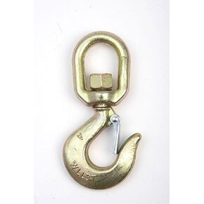 3 Ton Hoist Swivel Hooks for Lifting Chains, 6,600 Lbs Working Capacity, Heavy Duty Swivel Eye Hook, G70 Chain, 5/8’’ Safety Latch, for Rigging, Lifting & Overhead Applications, Pack of 2.