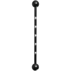 14G CZ Industrial Barbell Earrings 38mm G23 Titanium Cartilage Industrial Bar Helix Conch Cartilage Piercing Jewelry for Women Men