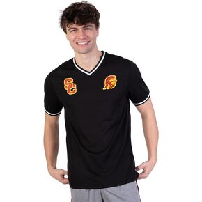 Ultra Game NCAA Men's V-Neck Mesh Short Sleeve Jersey T-Shirt