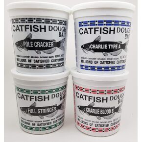 Catfish Charlie Dough Bait Variety Pack, 14oz Tubs