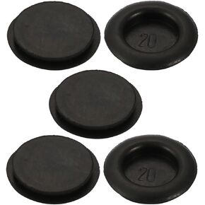 uxcell 5pcs Wire Protective Grommets Black Rubber 20mm Dia Single Side Grommets