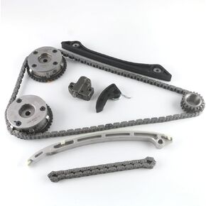 CJ5E6C525AD CJ5E6C524AD Timing Chain Kit 2 VVT and Oil Pump Chain Compatible with Land Rover Range Rover Evoque LV/Freelander MK2/ Discovery Sport L550 2011-2018 2.0L